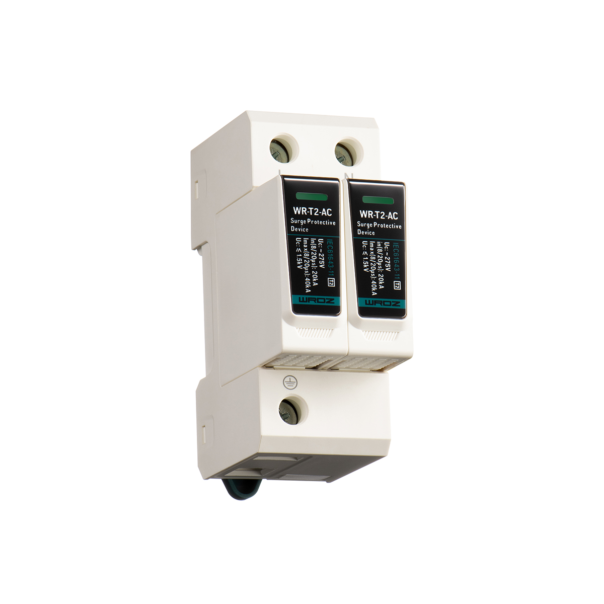 D type T2 2P/2+0 lmax40kA SPD